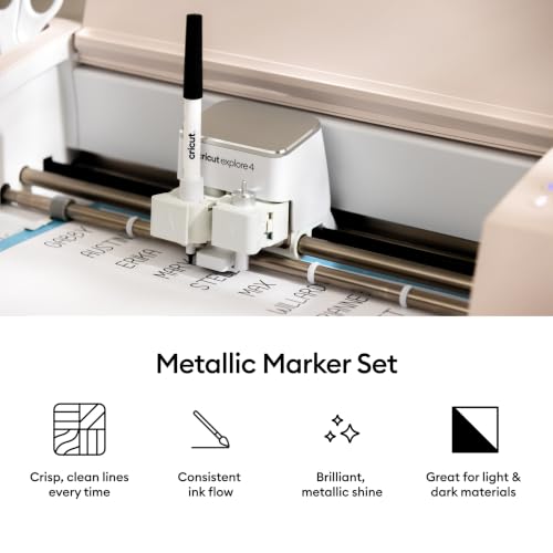 Cricut® Metallic Marker Set, 1.0 mm (6 ct) - color: Variety Pack, size: 1 Count (Pack of 6), style: Compatible with Cricut Explore, Maker, & Venture