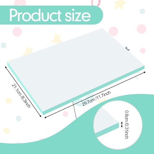 Yeaqee 3 Pcs Linoleum Block 11.7 x 8.3 Inch 3 Carving Block Color Soft Linocut Block Rubber Extra Large Linoleum Sheet Double Sided Linofor Printmaking Engrave Art Project Artist Studio Supply