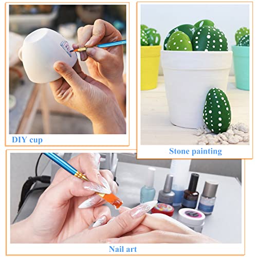 40 Pcs Paint Brushes, Acrylic Painting Brush Set, Watercolor Brushes, Acrylic Brushes for Oil Watercolor, Miniature Detailing, and Rock Painting - style: 40 PCS