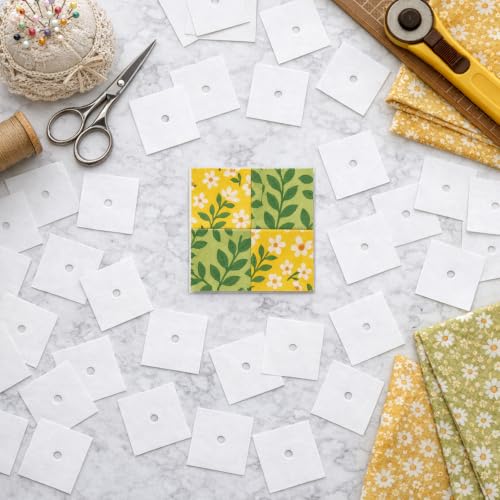 1000 PCS 1" Square Paper Piecing Templates, Quilting Templates Accessories for DIY Patchwork Crafts and Sewing Supplies - size: 1 Inch-1000pcs Square