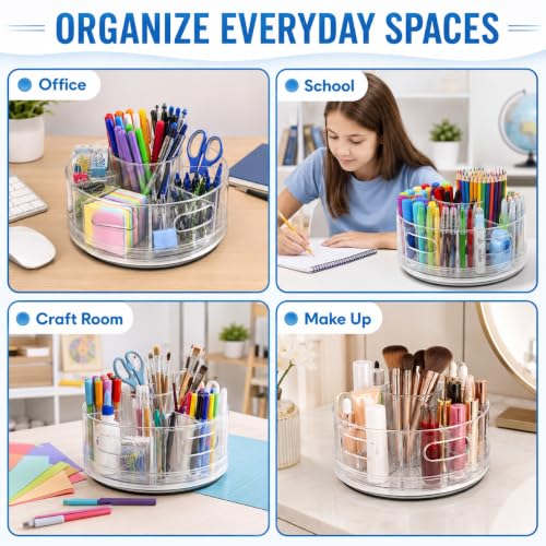 CraftGenes Clear Rotating Organizer, Acrylic Pen Holder, Marker Organizer - size: 1 Pack