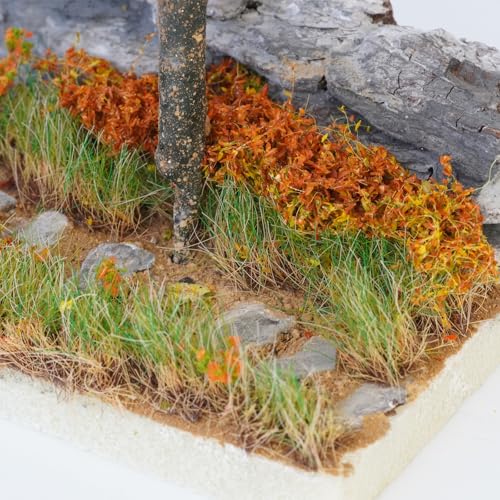 Multicolor Leaf Model - 300ml Miniature Scenery Material for Train Railway, Diorama, Car Scene & Scale Landscape Layouts (Golden Yellow) - color: Golden Yellow