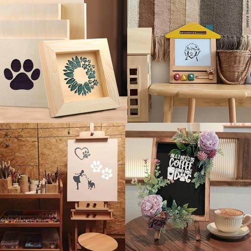 65pcs Reusable Dog Stencils for Painting on Wood,Dog Theme Painting Perfect for DIY Crafts, Scrapbooks, and Home Supplies (Dog)
