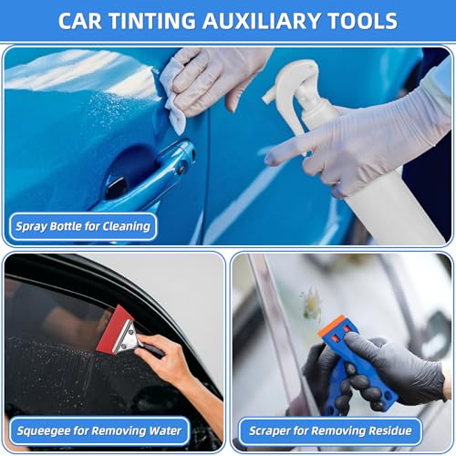 33PCS Window Tint Kit, Felt Squeegee for Vinyl, Window Tint Tools - size: 33 Pack