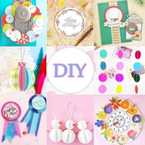 Circle Punch 5/8 inch Craft Lever Circle Shape Lever Punch Handmade Paper Candy Color by Random 5/8 inch(16mm) - color: EVA-Circle-5/8