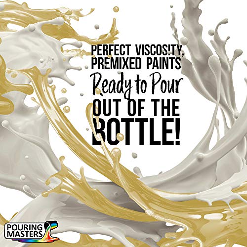 Pouring Masters Buttercream Yellow Ready to Pour Acrylic Pouring Paint - Premium 8-Ounce Pre-Mixed Fluid Acrylic Paint - Fluid Art Supplies for Canvas, Wood, Paper, Tile & Rocks - color: Buttercream Yellow