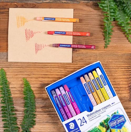 STAEDTLER 223 C24 Design Journey Watercolour Crayons - Assorted Colours (Pack of 24)