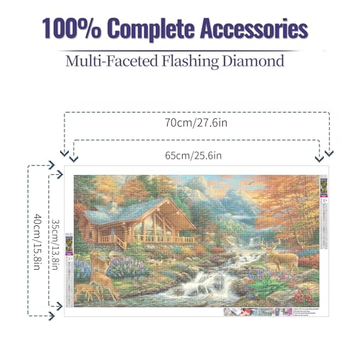 YALKIN Round Diamond Painting Kits for Adults,5D DIY Large Diamond Art Kits Full Drill Diamond Painting Kits for Gifts Wall Decor Gem Arts Scenery 16x28 inch - color: Round, size: Round