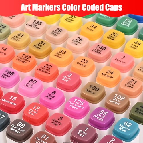 Taotree Alcohol Markers 80Colors with Case & Holders, Dual Tips Art Markers | Chisel & Fine Coloring Pens, Sketch Pens, Art Supplies for Adult Coloring Books Artist Coloring Painting, Drawing, Sketching - color: 80 Colors with Holder