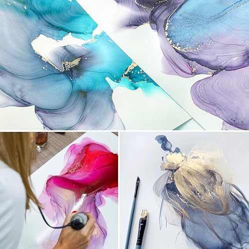 Kamenskaya Alcohol Pastel Ink Set with Blending Solution and Paper 8.3 x 11.7 in