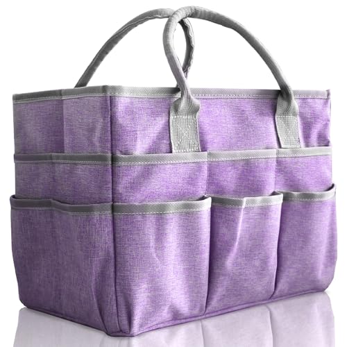 Cupohus Craft Organizer Tote Bag, Purple Sewing Bag for Art - color: Purple