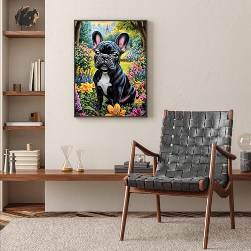 Bulldog Diamond Art Kits for Adults, Animals 5D Diamond Painting Kits - color: CM085
