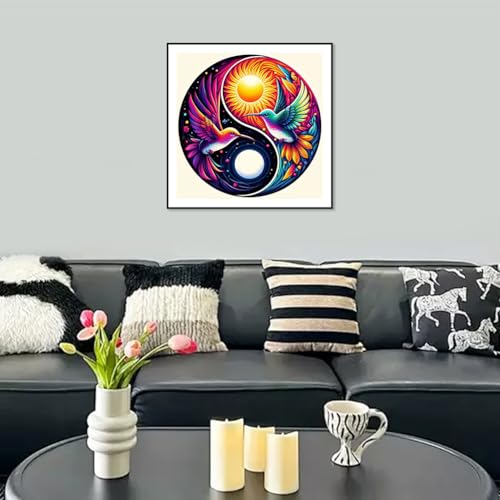 SJUTOUCI Hummingbird Diamond Art Kit for Adults, Diamond Painting Kit - color: Hummingbird