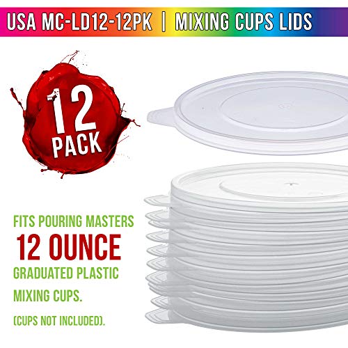 Pouring Masters 12-Pack Mixing Cup Lids for 12 Oz (350ml) - size: 12-Ounce - Lid