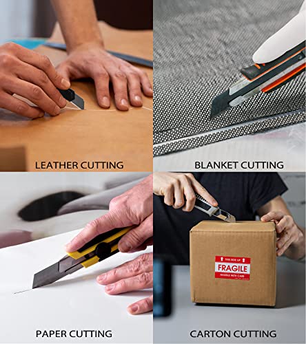 DOWELL 18mm Snap Off Blade SK5, Box Cutter Blades, 100 Pcs | 100-pack 18mm SK5 snap-off blades, sharp & durable, fits standard retractable utility knives