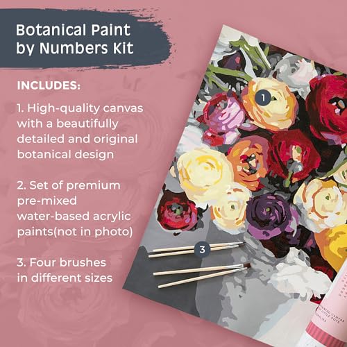 Pink Picasso Paint by Number Kit, for Adults & Teens,16x20, Petals for Me - color: Petals For Me