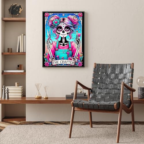 Xoaoes Skull Diamond Art Kits for Adults, Skeleton 5D Diamond Painting Kits - color: CM058