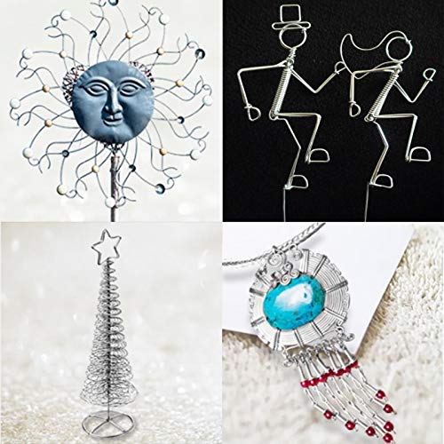 4 Pack 16 Gauge Aluminum Wire 131.2Ft Silver Aluminum Wire 1.5mm Metal Craft Armature Bendable Wires Metal 16 Gauge Wires for Jewelry Making Craft Dolls Skeleton DIY(32.8 Per Roll, 4 Rolls) - size: 16 Gauge Wire D1.5mm