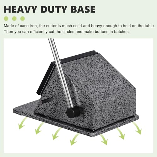 1.732" Button Paper Cutter Graphic Punch Die Cutter for 1.732" Buttons, 2.126" Circle Cutter Round Paper Cutter - size: for 44mm Buttons