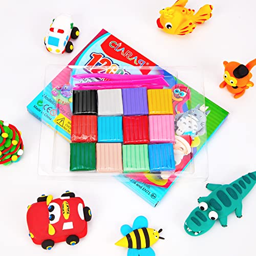 CiaraQ Polymer Clay Kit, Mini Modeling Clay Set - color: 12 Colors