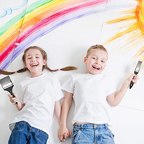 5 Pieces Silicone Paint Brush Set for Craft Color Shaper Tool Silicone Brushes Pointed Edged Solid Flat Flexible Acrylic and Water Based Painting Tool, 1 ", 1.5 ", 2 ", 2.5 ", 3 "