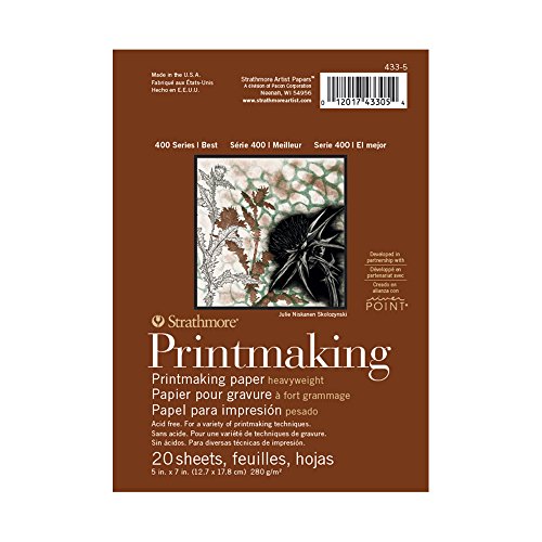 Strathmore (433-5 400 Series Printmaking Pad, Heavyweight, 5"x7", White, 20 Sheets - size: 5x7