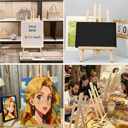 Adjustable Portable Tabletop Easel Stand for Painting, Wooden Art Easel, Painting Easel for Canvas and Sign Display – Sturdy, Versatility Art Easel for Painting Parties (15.7"X8.9"X1.18") - size: 15.7"X8.9"X1.18"