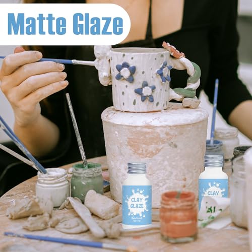 50ml Air Dry Clay Glaze, Protect Clay Surfaces, Delivers Matte Glaze Effect | Matte Glaze, Air Dry Clay Varnish, Waterproof, Dustproof,Prevents Clay Scratches & Wear - size: matte