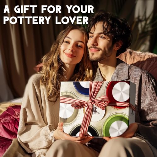 Pottery Wheel for Adults - Complete Pottery Tools Kit for Beginners, 6" Turntable Two-Way Rotation Adjustable Speed, 2.2 lbs. Air Dry Clay, Mini Clay Making Pottery Wheel with Storage Design (Red) - color: Red