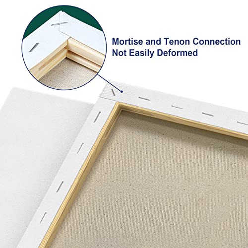 Stretched Canvases for Painting 10x20 Inch 7-Pack, 10 oz Triple Primed Acid-Free 100% Cotton Blank Canvas, Rectangular Canvas for Oil Paint Acrylics Pouring & Wet Art Media - size: 10"x20"(7-Pack), style: Studio