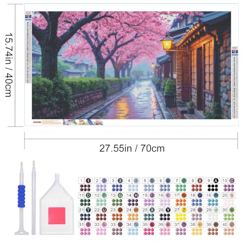 JOOZ Large Diamond Painting Kits for Adults Street Scene, 27.5x15.7 Inch - color: Street Scene 037