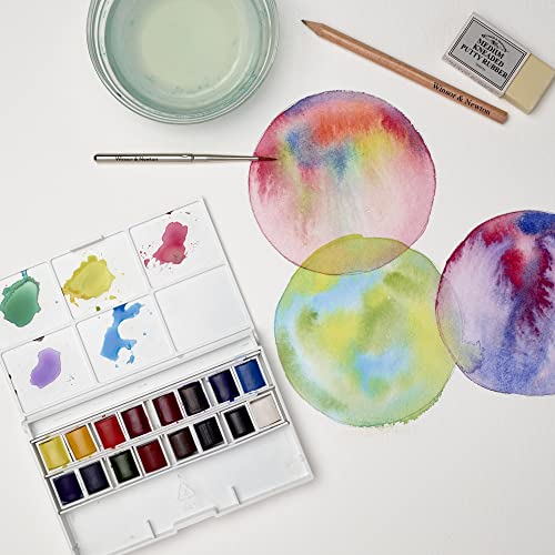 Winsor & Newton Cotman Watercolor Paint Set, 16 HP Deluxe Sketchers' Box | Introductory Watercolor made with Fine Art Pigments, Perfect for Beginners, Lightfast & Permanent, Good Tinting Strength - style: 16 Half Pan Complete Pocket Set