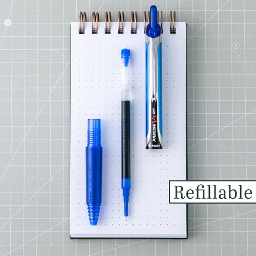 PILOT Precise V5 RT Rollerball Pens, Blue, Pack of 2 - color: Black, size: 2 Count (Pack of 1)