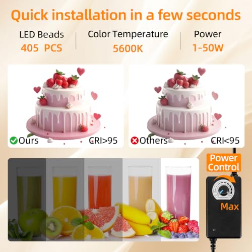 Light Box with Tripod Stand, 32"x32" LightBox with 3 Stepless Dimming Light Boards (CRI ≥95) 405 Light Beads, Shooting Tent kit with 6 Color PVC Backdrops.Photo Studio Light Box for Photography - size: 32*32*32 Inch