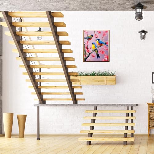 Paint by Numbers DIY Acrylic Painting Kit for Kids & Adults Beginner – 16" Wx20 L Colorful Bird Pattern - color: Bird
