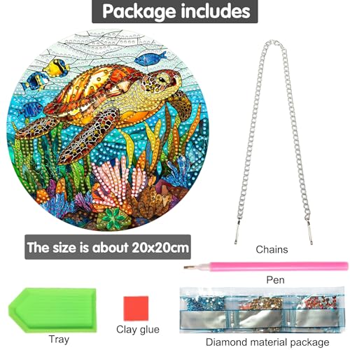 Bimkole Sea Turtle Hanging Diamond Pearl Art Kits for Adults Pendant C8 - color: Sea Turtle