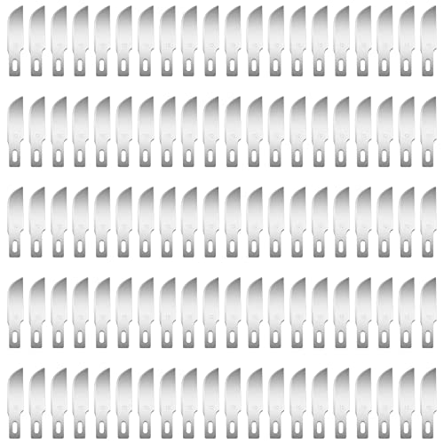 JETMORE 100 Pack Exacto Blades #10, Craft Knife Blades with Storage Box | High-carbon #10 edges handle carving and curved cuts, hobby knife blades store neatly, and craft blades fit standard handles - size: #10