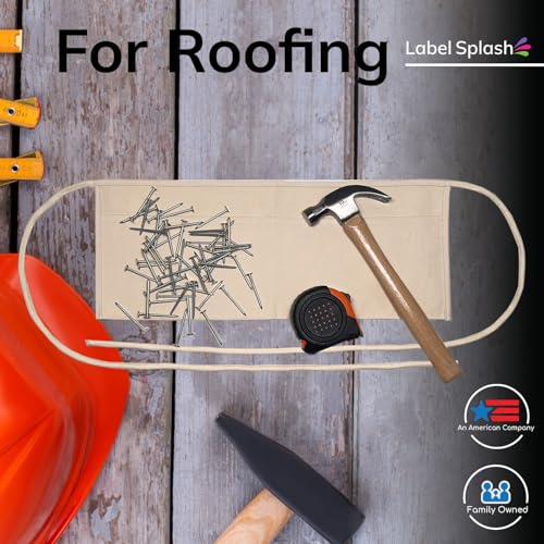 2 Pocket Canvas Work Waist Nail Apron Belt Washable Tool Utility Gardening Woodworkers Roofers Artists & Crafts - color: Caramel 4 Pack