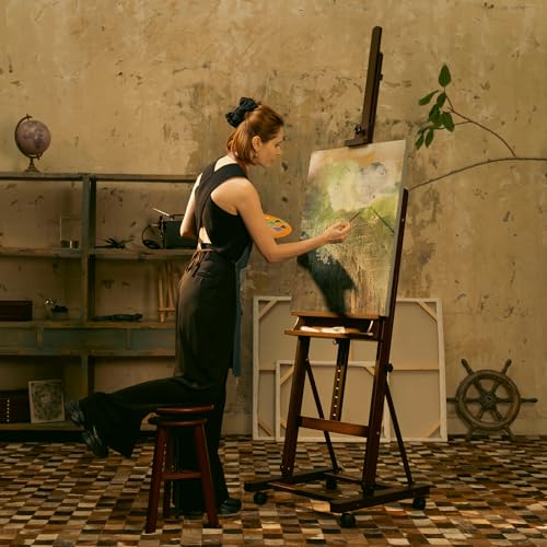 MEEDEN Adjustable H Frame Art Easel: Easel Stand for Painting and Display - style: Light Walnut Color