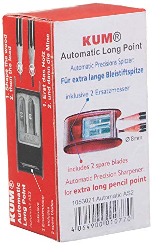 Kum AS2, Two Hole Automatic Long Point Pencil Sharpener, Mfg Part Number 1053021 (Extra lids not Included)