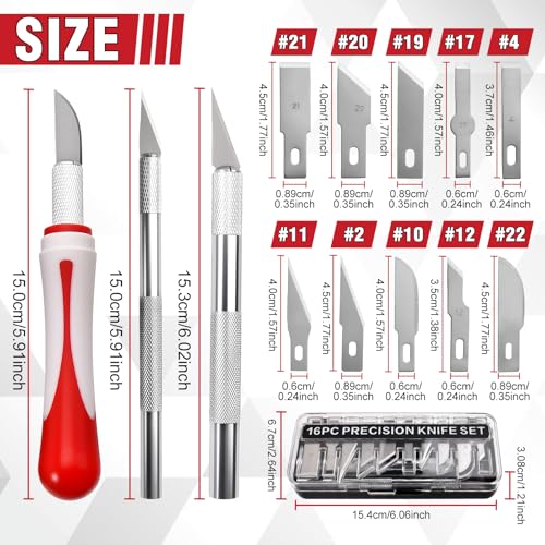 SPEEDWOX Craft Knife Set 3-Piece Hobby Knife With 10-Piece Exacto Knife Blades 150 Pcs #11 Blades Craft Knife Kit Precision Hobby Knife For Carving, Modeling, Diy, Scrapbooking, And Art Projects
