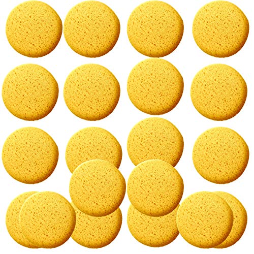 20 PCS Tack Sponges, High Elasticity Saddle soap for Leather, Medium Hole high Water Absorption Saddle soap Diameter 2.83, Height 1.18IN, Suitable for Crafts, Ceramics, Household Use & More - color: 20 Middle Hole, size: Medium