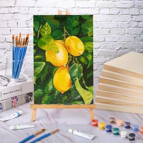 Aodaer 8 Pack Wood Panels 8 x 12 Inch Wooden Panels Canvas Unfinished Craft Wood Boards Panels for Art Crafts Acrylic and Oil Painting Pouring DIY Projects - size: 8 x 12 Inch