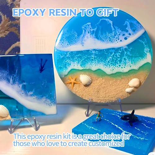 Epoxy Resin Kit, 2 Gallon Epoxy Resin Crystal Clear Not Yellowing No Bubble Self Leveling for DIY Molds Wood Jewelry Table Tops Bar Top Casting Coating Crafts Supplies Easy Mix 1:1 Ratio - size: 2 Gallon
