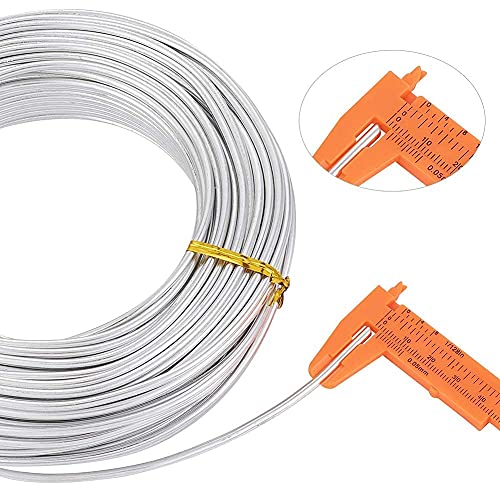 Pandahall 82 Feet/500g Aluminum Wire Flexible 3mm/9gauge Metal Artistic Beading Wire for Floral Jewelry Making (Silver) …