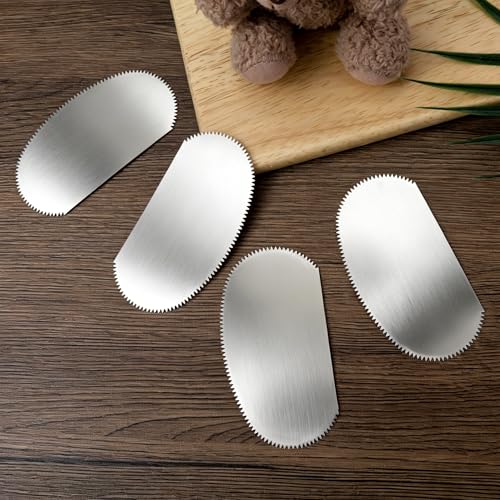 Eiodoni 10 Pcs Ribs Pottery Tool, Serrated Clay Scraper, Stainless Steel