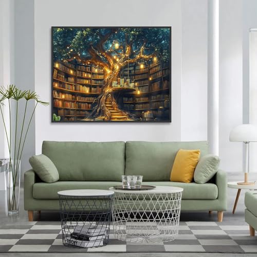 ARPADAMO Diamond Art Kits for Adults,5D Tree of Life Diamond Painting DIY Book Diamond Art Diamond Painting Kits for Adult,Round Full Drill Diamonds, Diamond Art Kits for Home Decor-12x16inch - color: DP00276