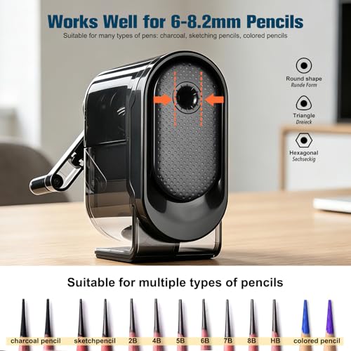 Manual Pencil Sharpener Desktop Pencil Sharpener with Container