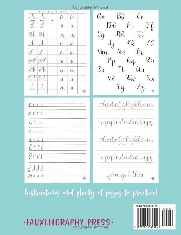 Hand Lettering Fauxlligraphy for Intermediate: A Brush Pen, Step-by-Step Workbook with Simple Techniques, Exercises, and Tips for Modern Calligraphy