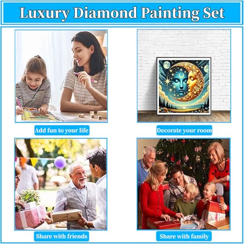 Arttoplus Sun and Moon Diamond Art Kits for Adults Beginners 14x14 inch - color: G9349-US